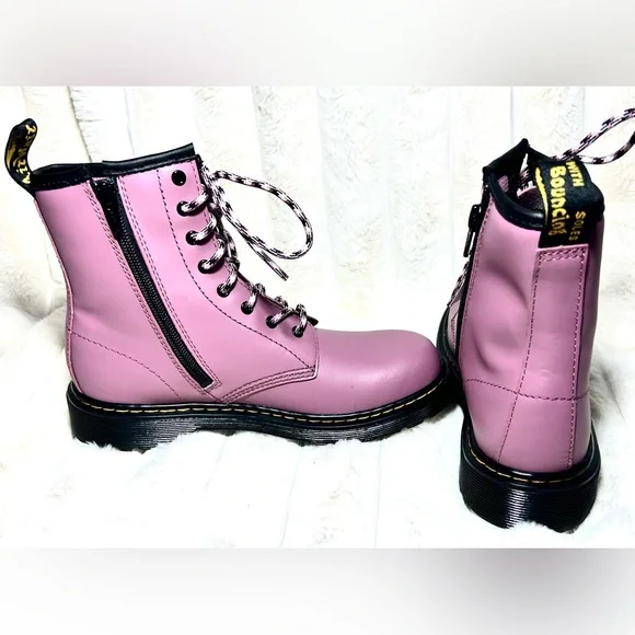 Dr. Martens AirWair Muted Purple Combat ankle boots ladies size 6 men’s size 5 - Picture 8 of 9